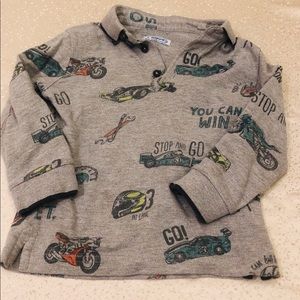 Toddler Mayoral Race Car Long Sleeved Polo Size 2T